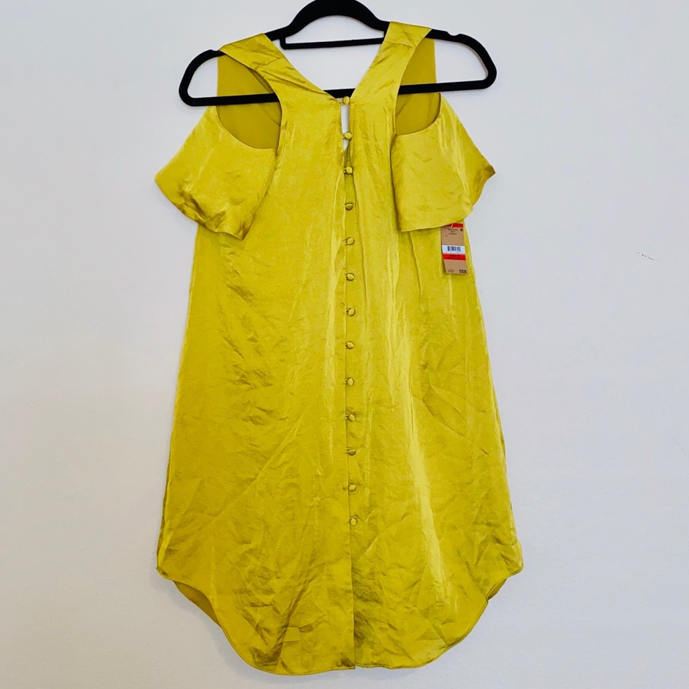 NWT Rachael Roy Cold Shoulder Button Down Dress XS